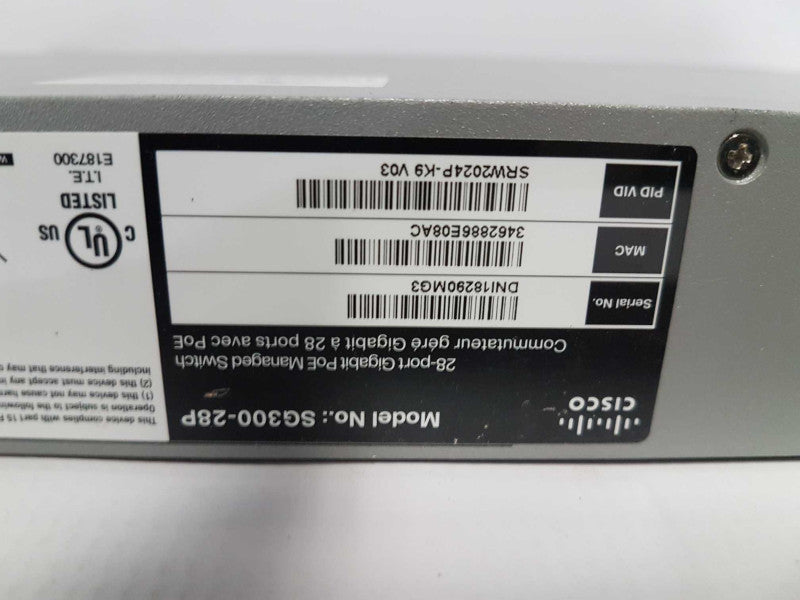 Cisco SG300-28P 28x port gigabit PoE Managed Switch - Reset  #