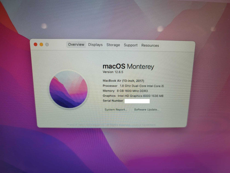 MacBook Air 2017 13\\" i5-5350U, 8GB DDR3, 250GB SSD Q