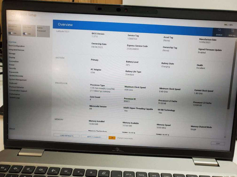 Dell Latitude 5520 Business 15 15.6 Laptop Core i7 11th Gen 16GB RAM