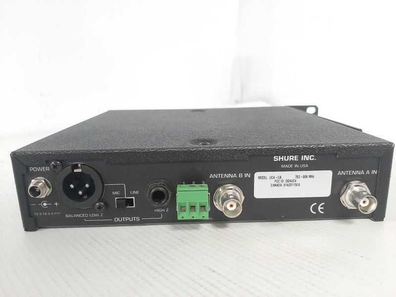 Shure UC4-UA UC Wireless Receiver 782-806 MHz - No Power Adapter, SEE _