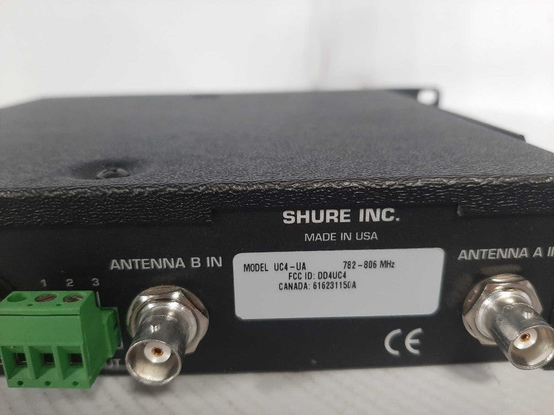 Shure UC4-UA UC Wireless Receiver 782-806 MHz - No Power Adapter, SEE _