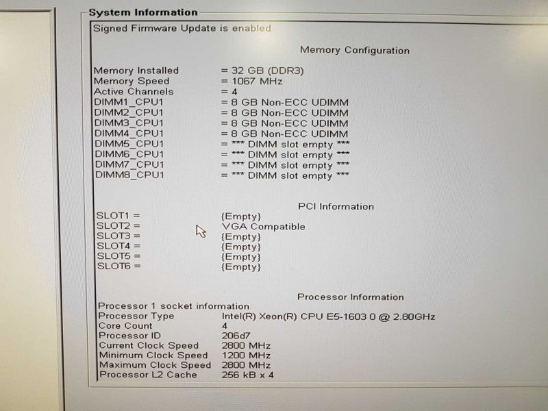 Dell Precision T3610 Xeon E5-1603 @ 2.80ghz / 32gb ram / quadro P2000 GPU #