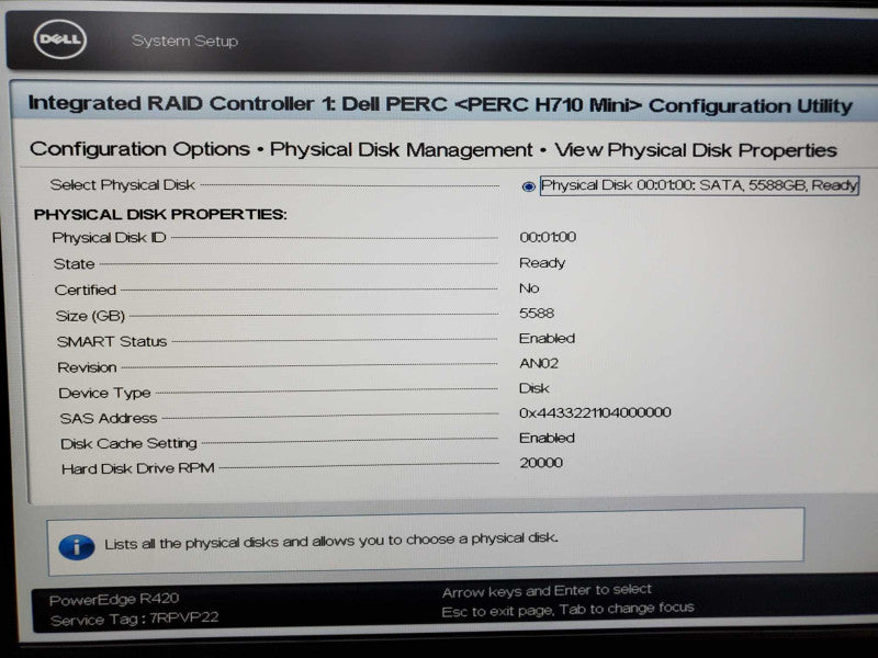 Dell PowerEdge R420 Xeon E5-2420(v2) @ 2.2GHz 16GB DDR3 6TB HDD H710 Mini (