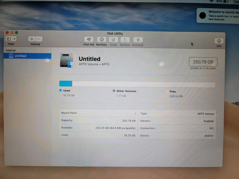 MacBook Air 2015 13\\" i5-5250U, 4GB DDR3, 250GB SSD