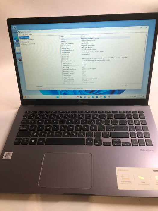 Asus SonicMaster X509JA Intel i5-1035G1 @ 1.0GHz / 8GB Ram / 512GB m.2 ssd