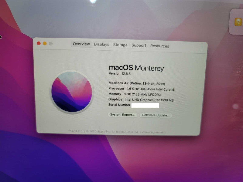 MacBook Air 2019 13\\" i5-8210Y, 8GB DDR3, 120GB SSD