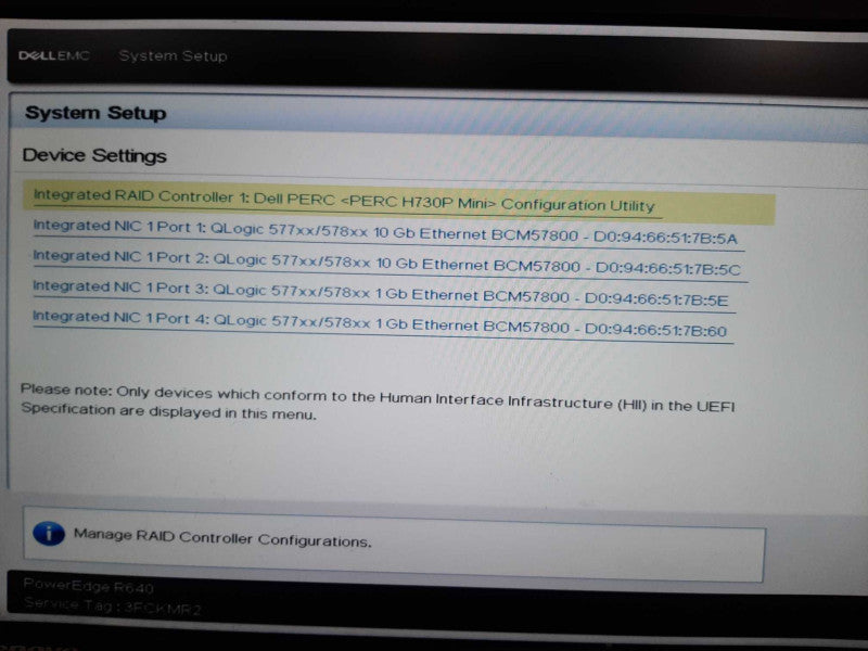 Dell PE R640, 2x Xeon Gold 6126 2.6GHz, 128GB DDR4, H730p Mini, 2x PSU, Read _
