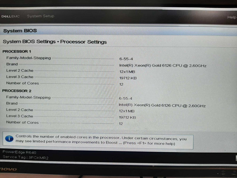 Dell PE R640, 2x Xeon Gold 6126 2.6GHz, 128GB DDR4, H730p Mini, 2x PSU, Read _
