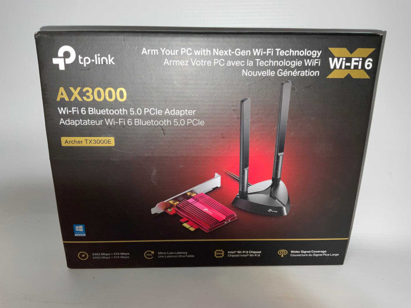 TP-Link Archer TX3000E AX3000 Wi-Fi 6 Bluetooth 5.0 PCIe Adapter in Box  -