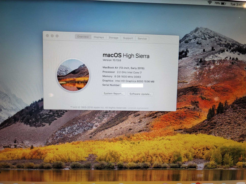 MacBook Air 2015 13\\" i7-5650U, 8GB DDR3, 250GB SSD