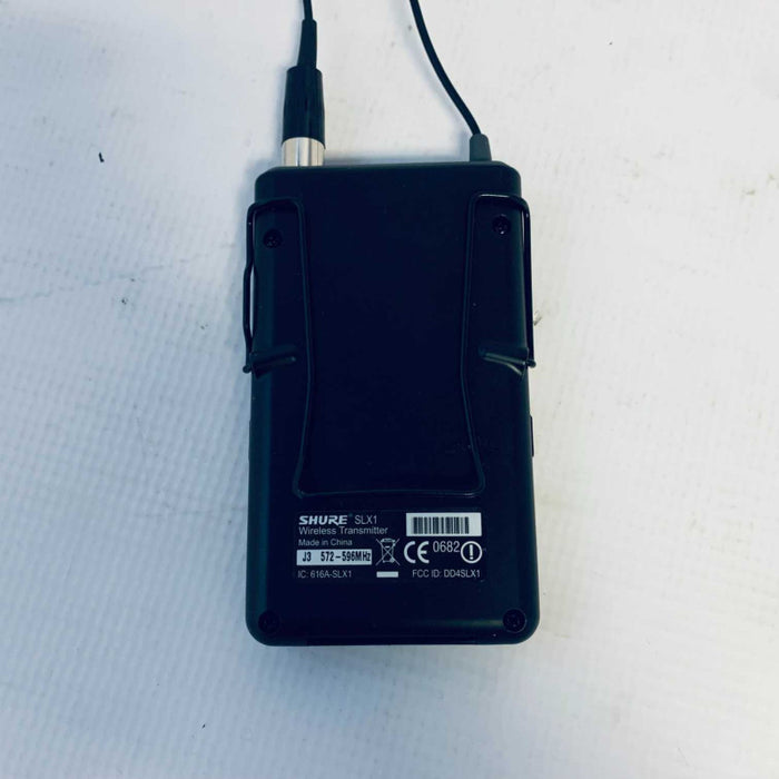 Shure SLX1 J3 572-596 MHz Wireless Bodypack Transmitter /w Mic & Case