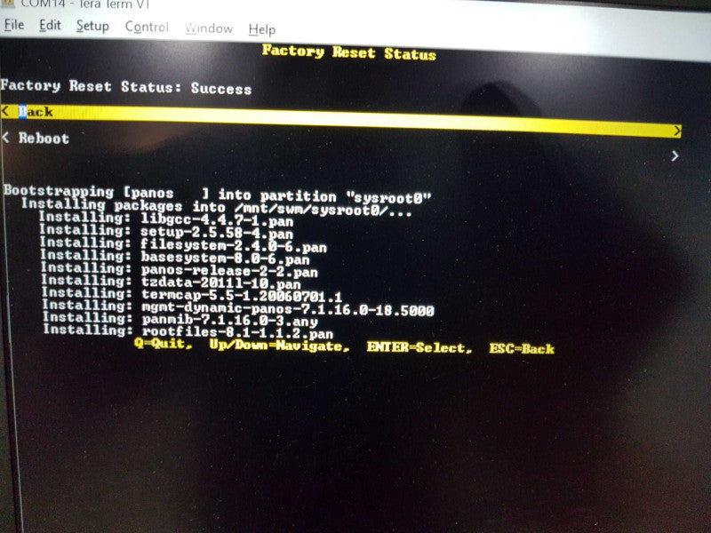 Palo Alto PA-5050 Dual Power Firewall Security Appliance - Fact reset Q#