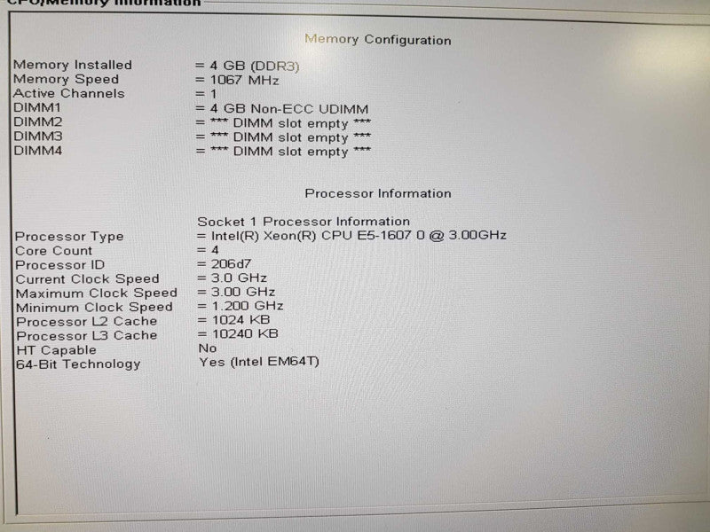Dell precision T3600 Xeon E5-1607 @ 3.00ghz / 4gb ram / quadro 2000 GPU  #