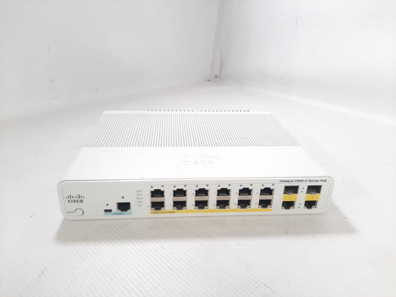 Cisco Catalyst WS-C2960C-12PC-L 12-port PoE Switch L2 / 2x Dual Uplink Q_