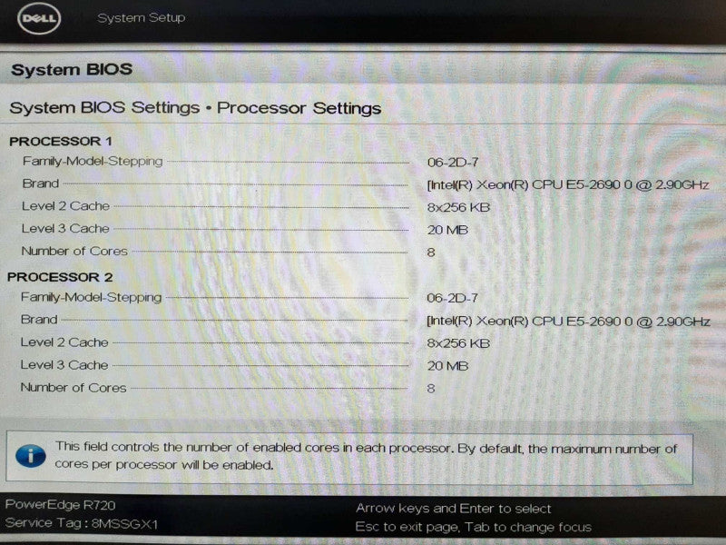 Dell PE R720 2x Xeon E5-2690 2.9GHz 32GB ECC DDR3 PERC H710 Mini 2.5\\" No HDDs Q$