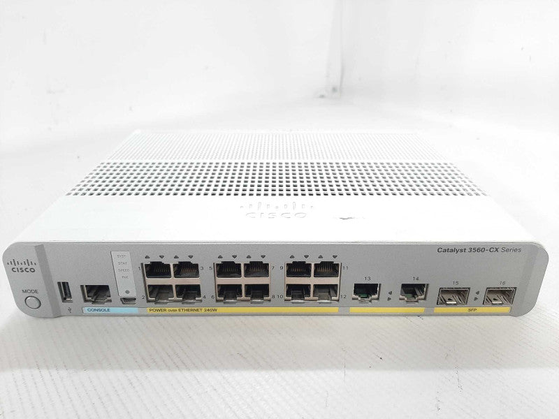Cisco WS-C3560CX-12PC-S 12-Port GE PoE & 2x 1G SFP Network Switch Q_