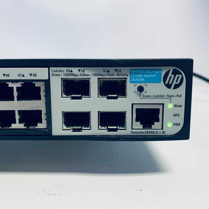HP JG928A 1920-48G-PoE Plus 48-Port Gigabit Ethernet Switch