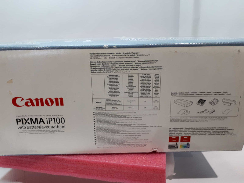 Canon PIXMA iP100 Mobile Photo Printer - New Open Box