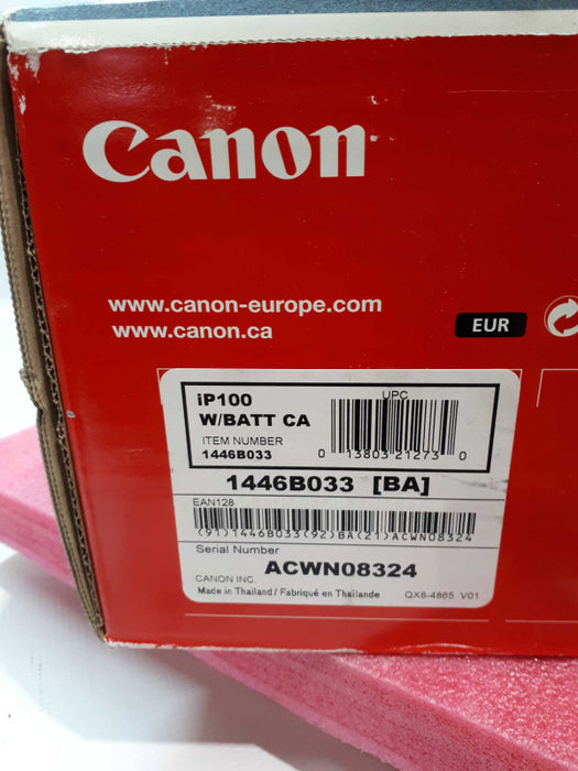 Canon PIXMA iP100 Mobile Photo Printer - New Open Box