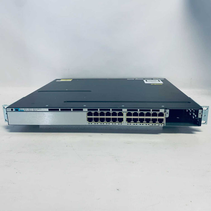Cisco WS-C3750X-24T-E 24-Port Gigabit Switch w/ Ears, & 2x 350WAC PSUs