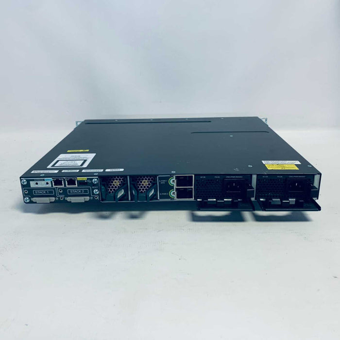 Cisco WS-C3750X-24T-E 24-Port Gigabit Switch w/ Ears, & 2x 350WAC PSUs