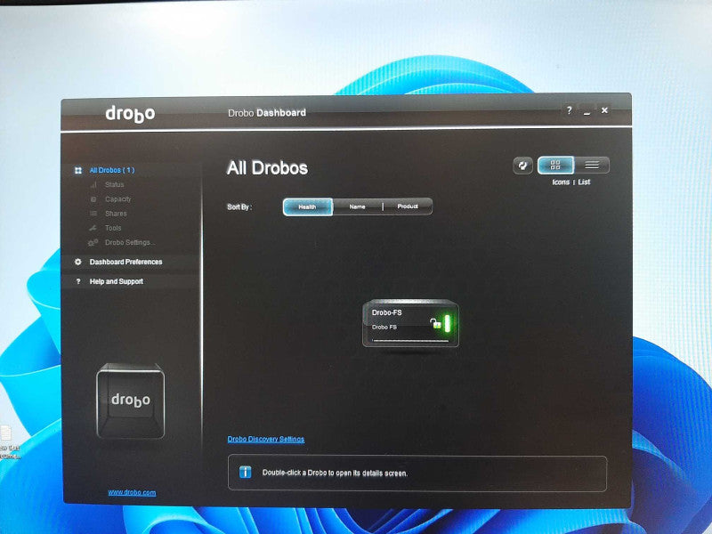 Drobo FS DRDS2-A Ethernet NAS 5-Bay Storage Array , 4x 2TB HDDs, Read _