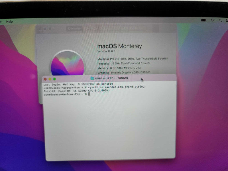 MacBook Pro 2016 13\\" i5-6360, 8GB DDR3, 250GB SSD **DISPLAY ISSUE