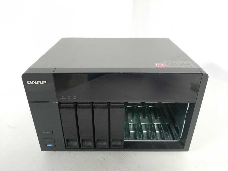 QNAP TS-851 8-Bay Network Attached Storage w/ 4x HDD Trays, Read _