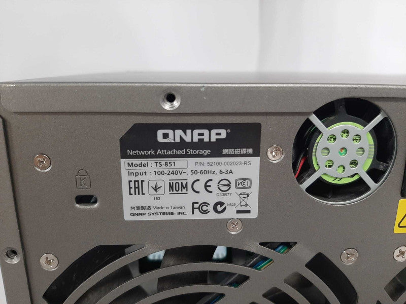 QNAP TS-851 8-Bay Network Attached Storage w/ 4x HDD Trays, Read _