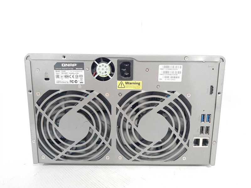 QNAP TS-851 8-Bay Network Attached Storage w/ 4x HDD Trays, Read _