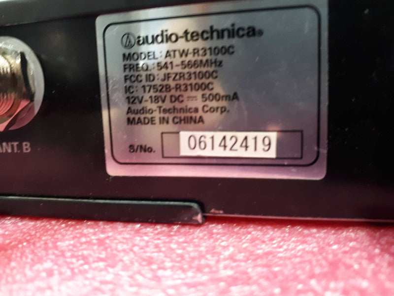 Audio-Technica ATW-R3100c UHF Receiver 541-566 MHz Receiver - dual- see notes &