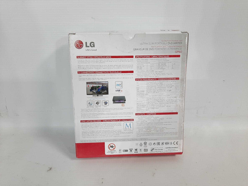 LG GP60 Portable USB DVD-Brenner Ultra SLIM DVD-Writer Brand New Q$
