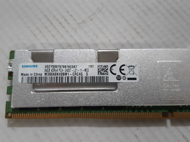 SAMSUNG 64GB DDR4 Server RAM REG 4DRx4 PC4-2400T-LD1 M386A8K40BM1-CRC4Q Q_