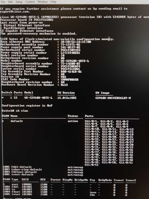 Cisco WS-C2960X-48TS-L 48-Port 10/100/1000 Gigabit Managed Switch  Q_
