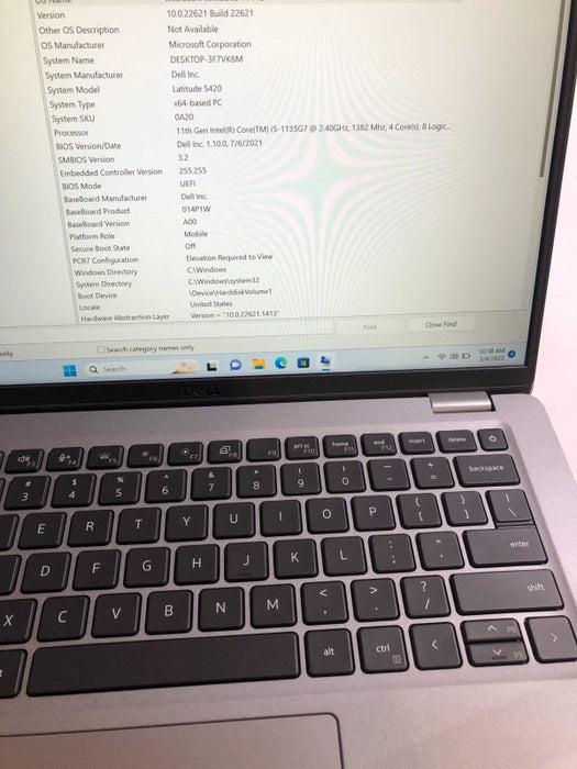 Dell Latitude 5420 Intel i5-1135G7 @ 4.20GHz / 16GB Ram / 256GB M.2