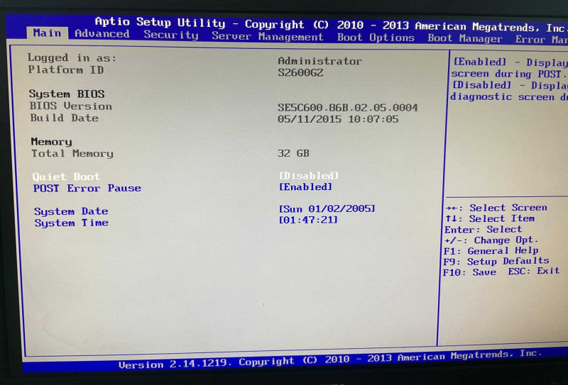 McAfee/SuperMicro 2U S2600GZ 2x Intel Xeon E5-2670 v2@2.5GHz 32GB RAM -