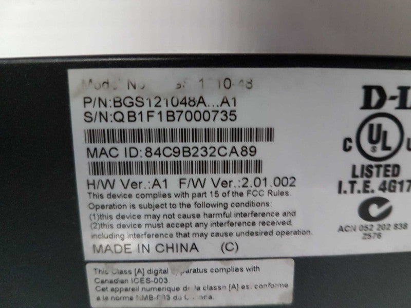 D-Link DGS-1210-48 Managed 48 x 10/100/1000 + 4 x shared SFP de - Reset #