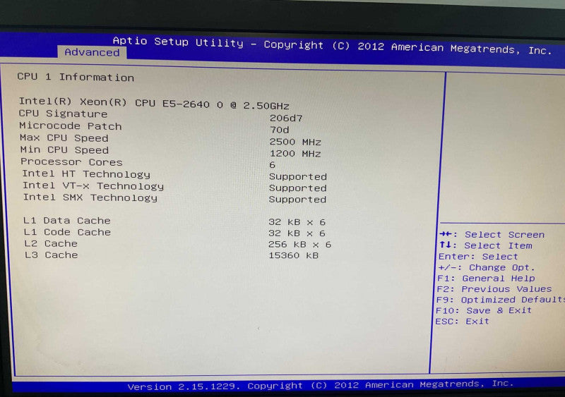 Lenovo RD630 Intel Xeon E5-2640 @2.50GHz 8GB RAM  -