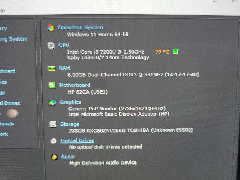 HP Elitebook X2 w/ stylus + keyboard - i5-7200U @ 2.5GHz, 8GB DDR3, 238GB SSD