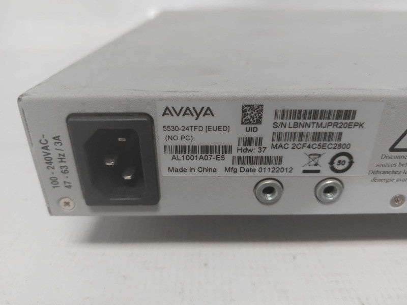 AVAYA 5530-24TFD AL1001A07-E5 Ethernet Routing Switch