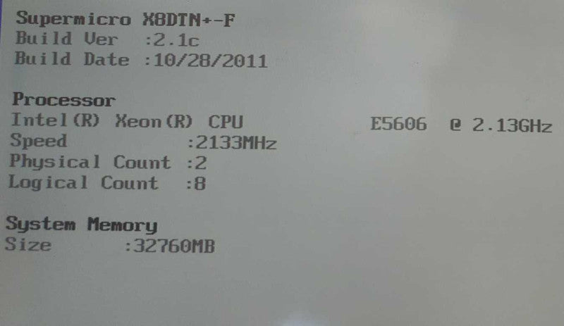 Supermicro X8DTN+-F 2x XEON E5605 32GB ram DDR3 2x PSU  8x 3.5