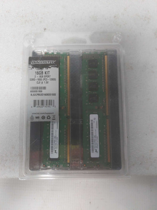2x 8GB DDR3-1600 Ballistix  PC3-12800