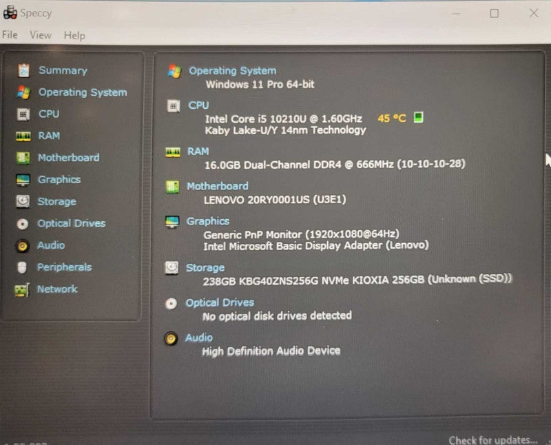 Lenovo Thinkpad T490 i5-10210U, 16GB DDR4, 256GB SSD