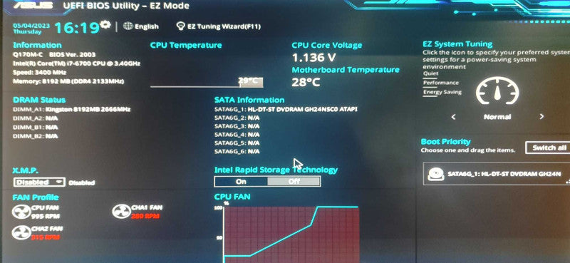 Gaming PC i7-6700 CPU 8GB DDR4 RAM EN210 GPU NO HDD Q@