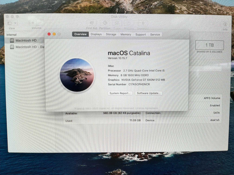 Apple iMac 21.5\\" Late 2012 Quad-Core i5-3330S GeForce GT640M 512MB 8GB 1TB $