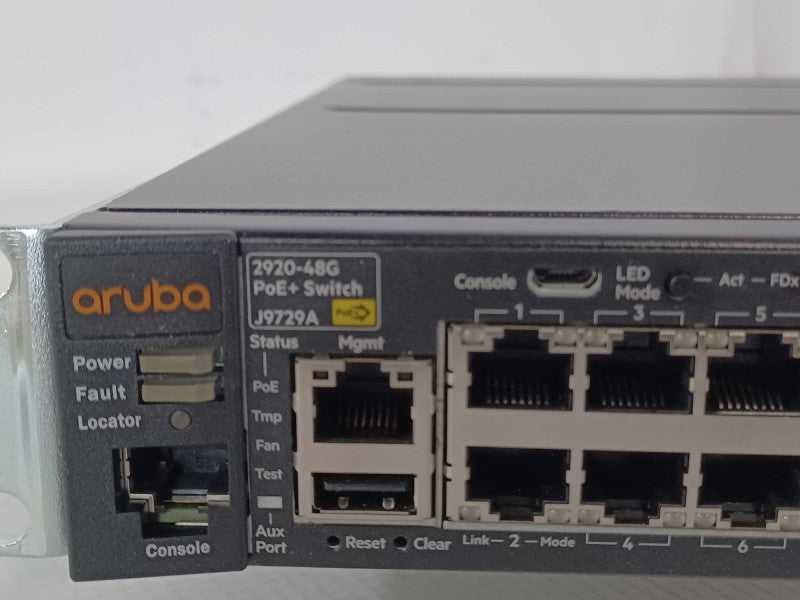 HP Aruba 2920-48G PoE+ Switch 44x 1GbE PoE+ RJ45 + 4x 1GbE Combo SFP/RJ45 J97 _