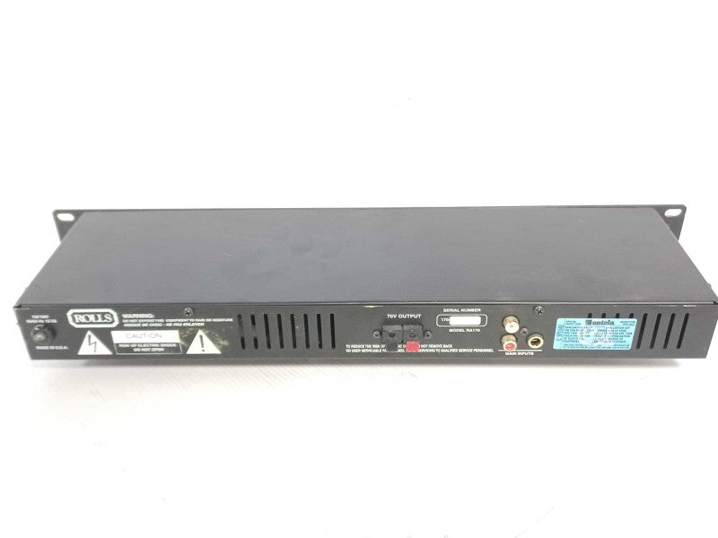 Rolls RA170 70-volt Power Amplifier w/rack moun, Read _