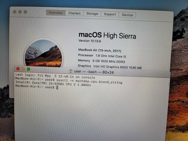 MacBook Air 2017 13\\" i5-5350U, 8GB DDR3, 250GB SSD