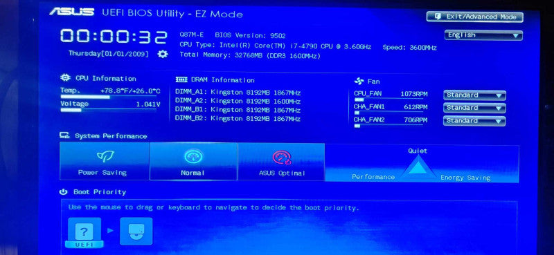 Custom PC i7-4790 CPU 32GB DDR3 RAM EN210 GPU NO HDD @