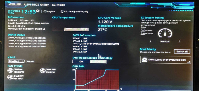 Custom PC i7-6700 CPU 32GB DDR4 RAM EN210 GPU NO HDD @